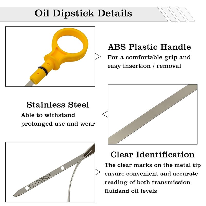 FBLOWMOD CJ5Z-6750-A Engine Oil Dipstick Indicator, Compatible with Ford Edge Escape Explorer Focus Fusion Taurus, Lincoln Continental MKC MKT MKX MKZ, 2.0L Fluid Indicator Oil Stick - Image 4